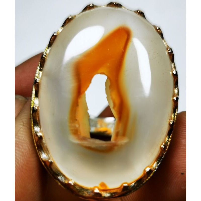 Cincin Batu Asli Natural Akik Combong Size Jumbo