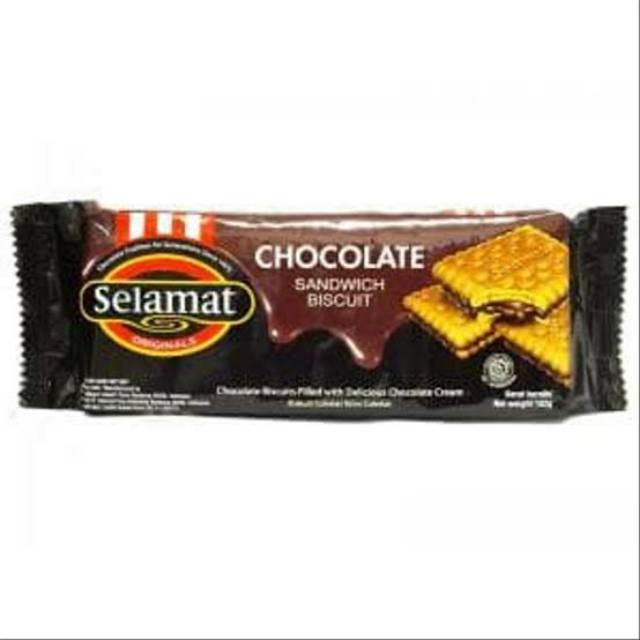 SELAMAT SANDWICH BISCUIT 102 Gram BISKUIT SELAMAT CHOCOLATE, BLACK VANILA, GOLDEN CHOCOLATE