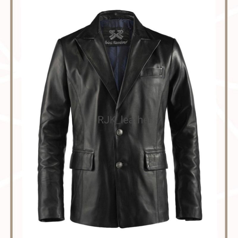 JAS KULIT PRIA DEWASA ASLI DOMBA WARNA HITAM KUALITAS ORIGINAL | BLAZER KULIT PRIA WARNA HITAM | JAK