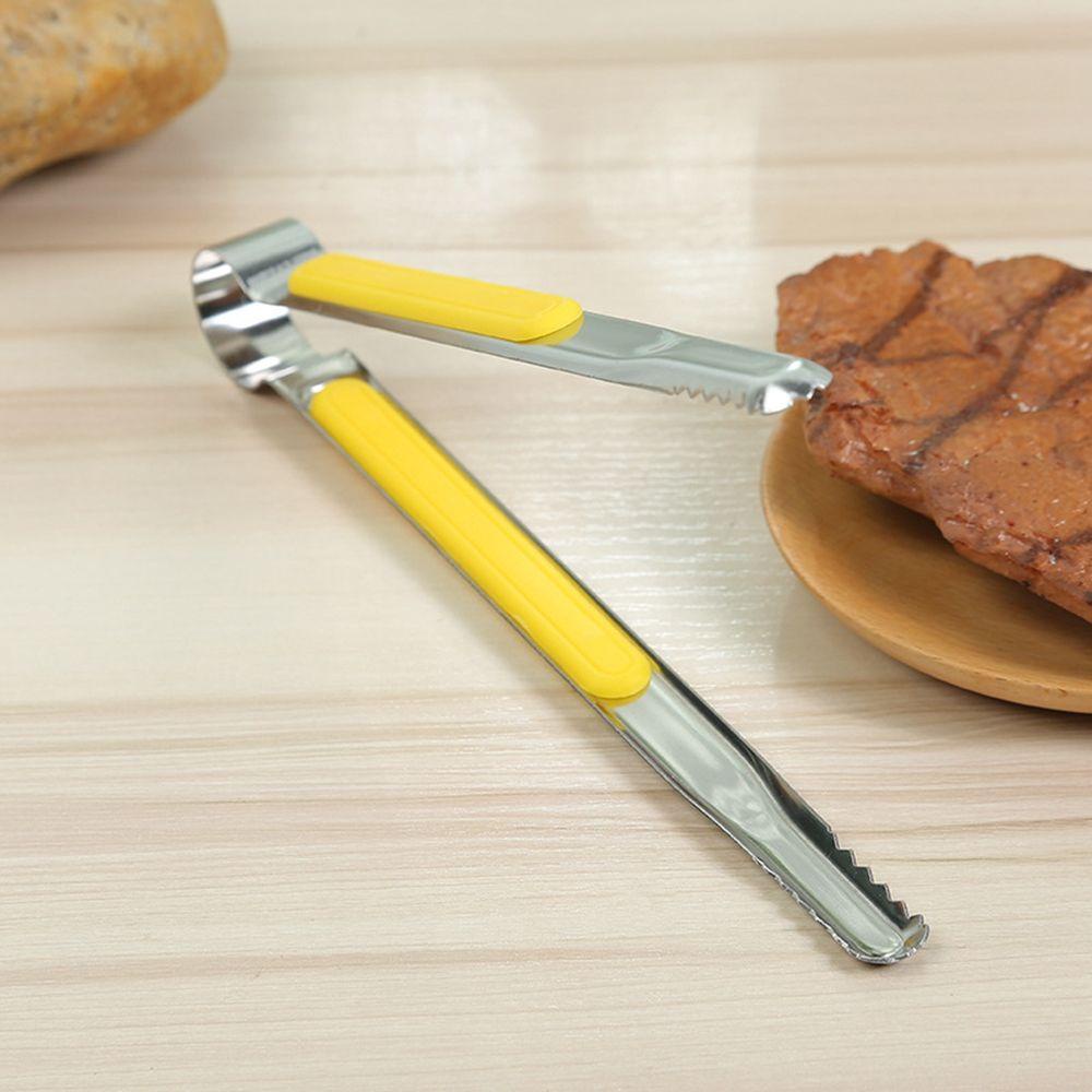 [Elegan] Penjepit BBQ Es Barbekyu Roti Bakar Salad Steel Stainless Handle Utensil Food Clip