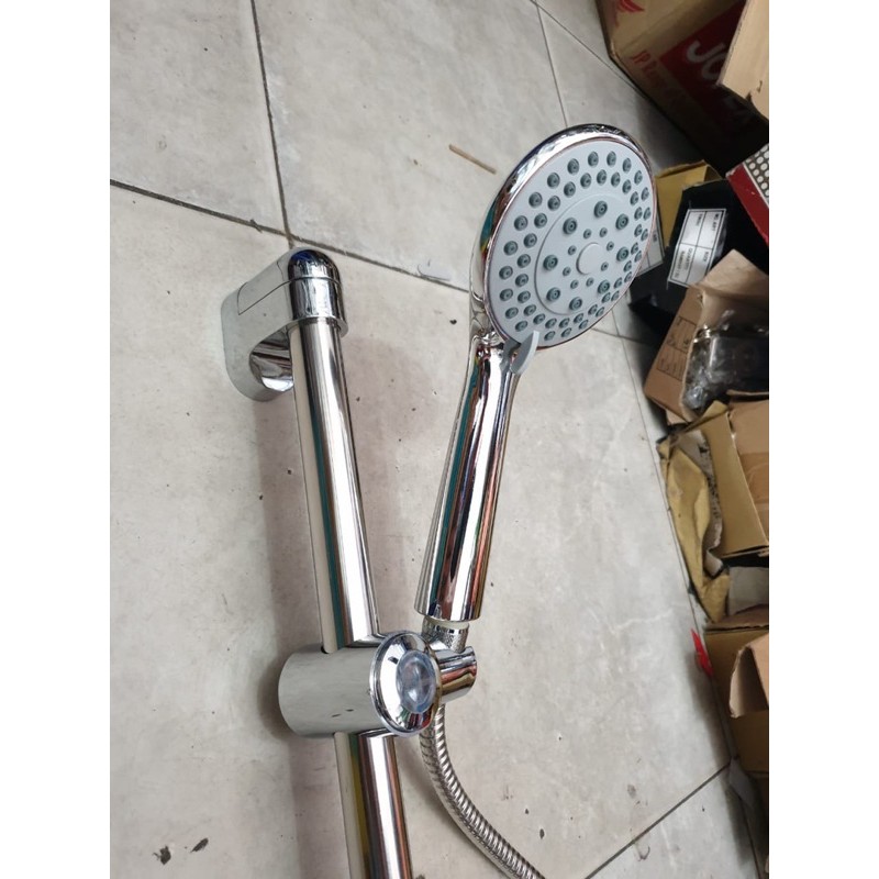 Paket shower tiang stainless dan kran cabang