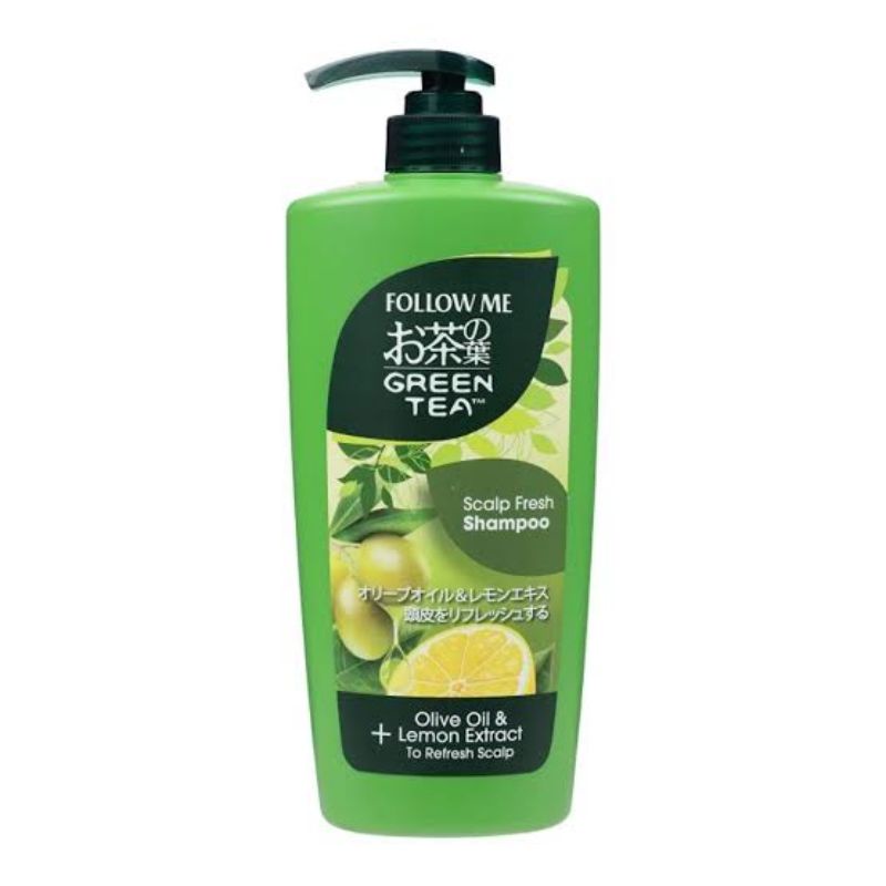 Follow Me Green Tea Scalp Fresh Shampoo - Olive Oil + Lemon Extract (650ml)