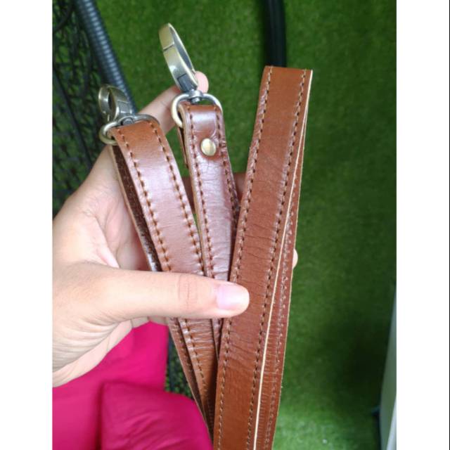 Longstrap Kulit Lebar 2cm Tali Tas Tali Pouch Kulit Asli