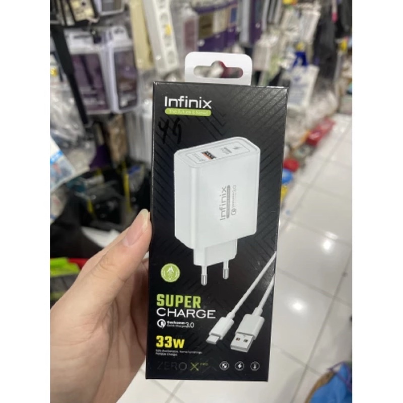 Charger 33W INFINIX Hot 9 HOT 10 Hot 9 Play Smart 5 USB Micro Casan - MICRO