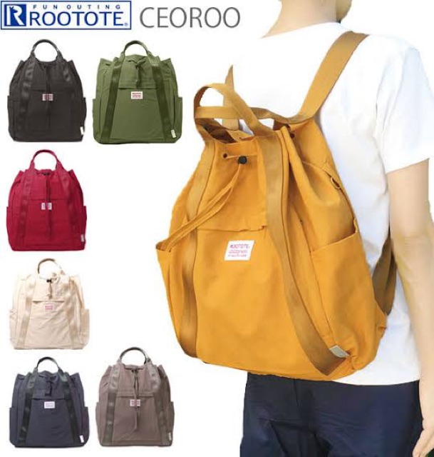 Rootote Backpack / Tas Totebag 2in1