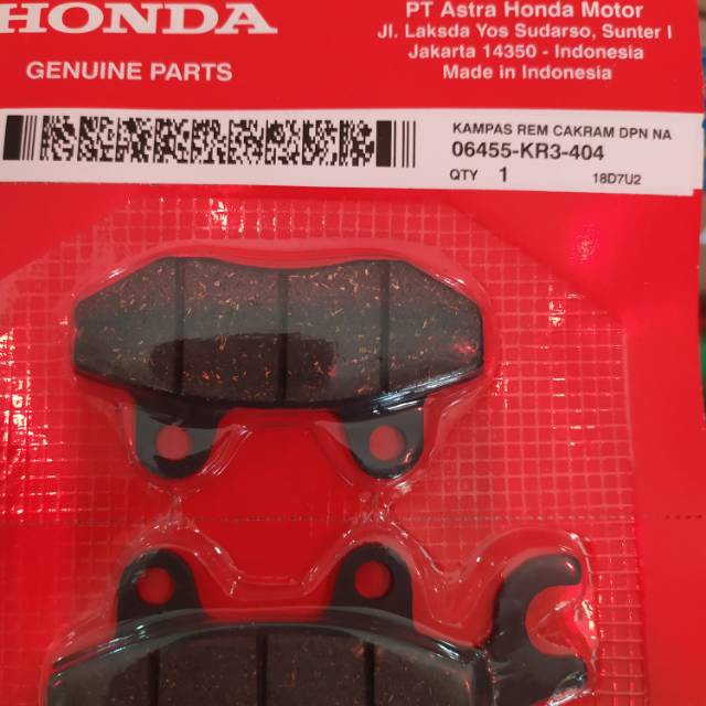 KAMPAS REM DEPAN CAKRAM SUPRA X, KHARISMA, SUPRA X 125, SHOGUN 125, SHOGUN SP, NINJA R, NINJA RR,