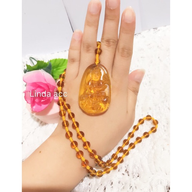 kalung giok dewi asli warna kuning sama hijo