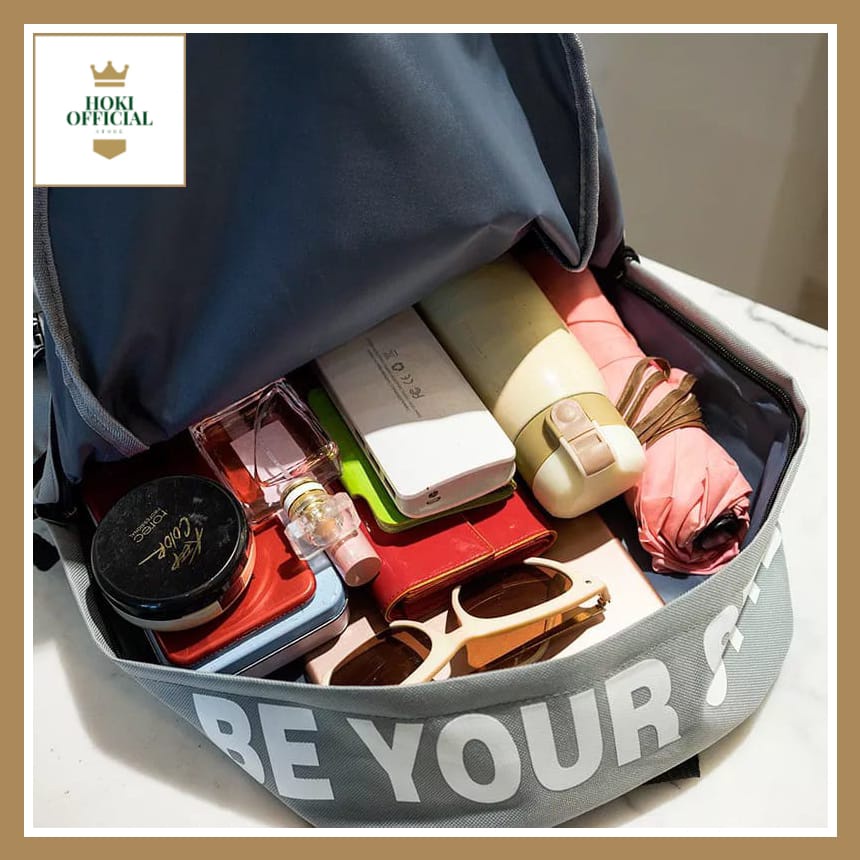 [COD] Be Your Style Tas Sekolah Pria Wanita Backpack Sekolah Korean Style Kapasitas Besar Ada Slot Laptop Up To 15 Inch HokiOfficial