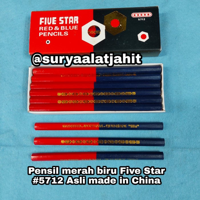 

Hari Ini Pensil Merah Biru Five Star #5712 Asli Made In China Promo