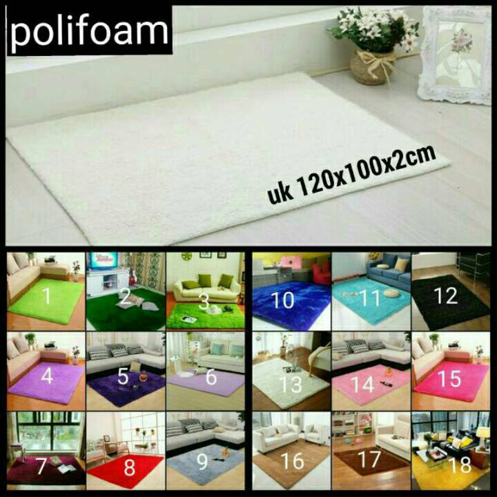 karpet bulu lembut / alas / tikar untuk santai dekorasi rumah warna cantik nyaman