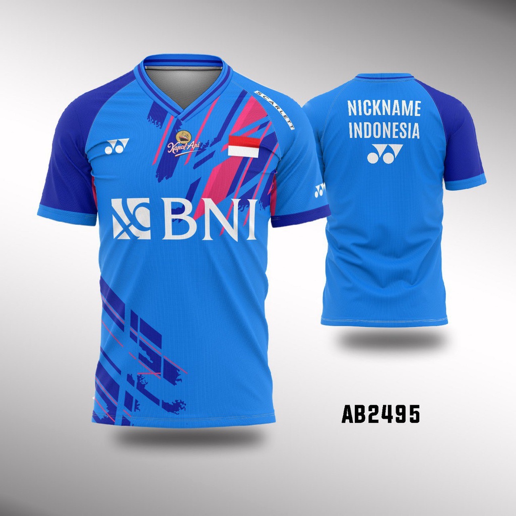 kaos Jersey Badminton Indonesia Yonex BWC 2022 AB2495