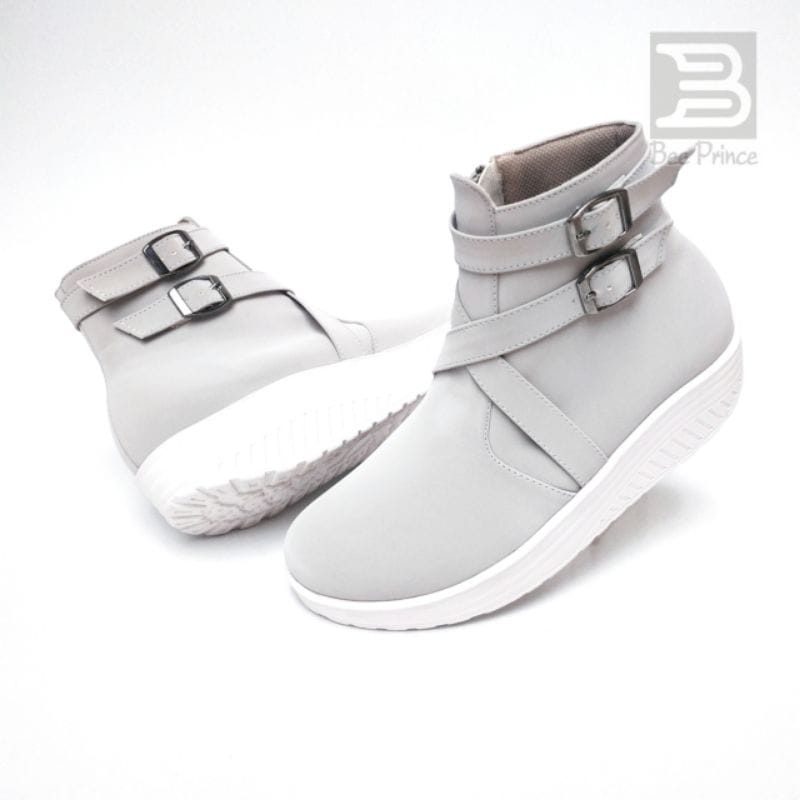 sepatu boots wanita cantik, sepatu boots wedges, sepatu boots korea, sepatu boots perempuan trendy