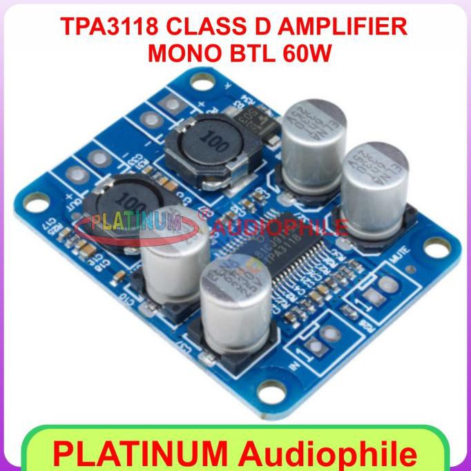Paling Laku Tpa3118 Amplifier Class D Mono Btl 60W Tpa3118D2 Class D Amplifier