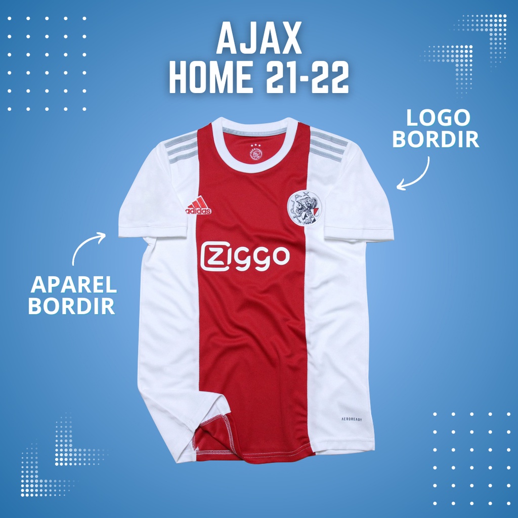 Jersey Bola Grade Ori Ajax Home 2021 2022 - Grade Ori Thailand
