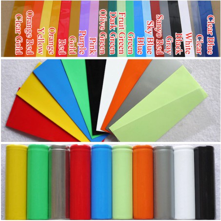 Battery Color Wrap 18650 Plastik Baterai Jaket Plastic Skin PVC Jacket