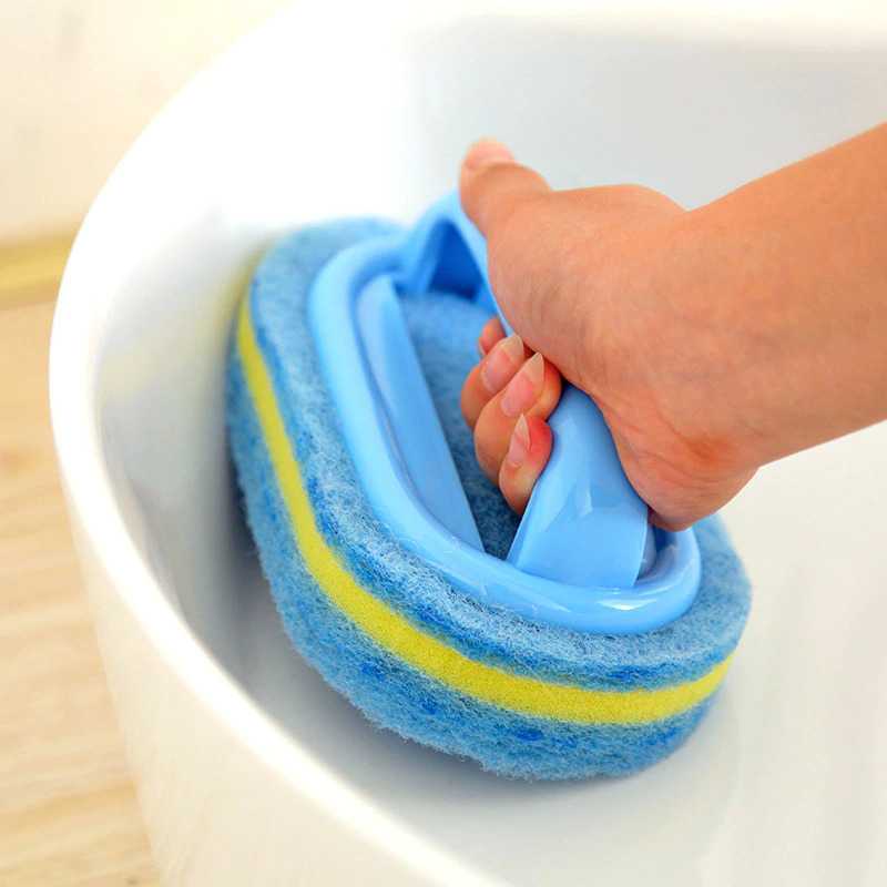 Sikat Pembersih Kamar Mandi WC Dapur Sponge Brush || Barang Unik Murah Lucu - SW024