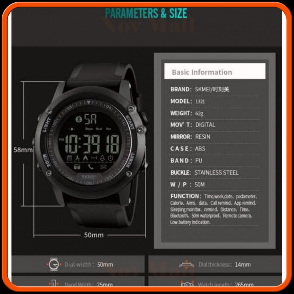 SKMEI Jam Tangan Olahraga Smartwatch Bluetooth SM409