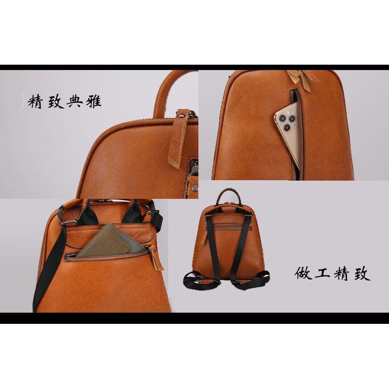 TAS RANSEL KULIT 4SLI POLOS CNK SIMPLE FASHION WANITA#024