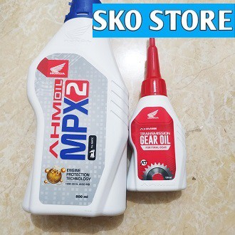 (PAKET) Oli Matic MPX2 800ml + Oli Gear gardan  120 ML ORIGINAL AHM