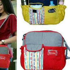 ✮ Tas kecil Snobby TPT 1672 / snobby baby saku kerut line series / tas travelling bayi diaperbagi ✶