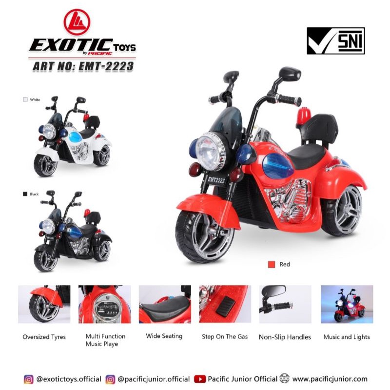 MOTOR AKI MAINAN ANAK EXOTIC EMT-2223/MOGE/HARLEY