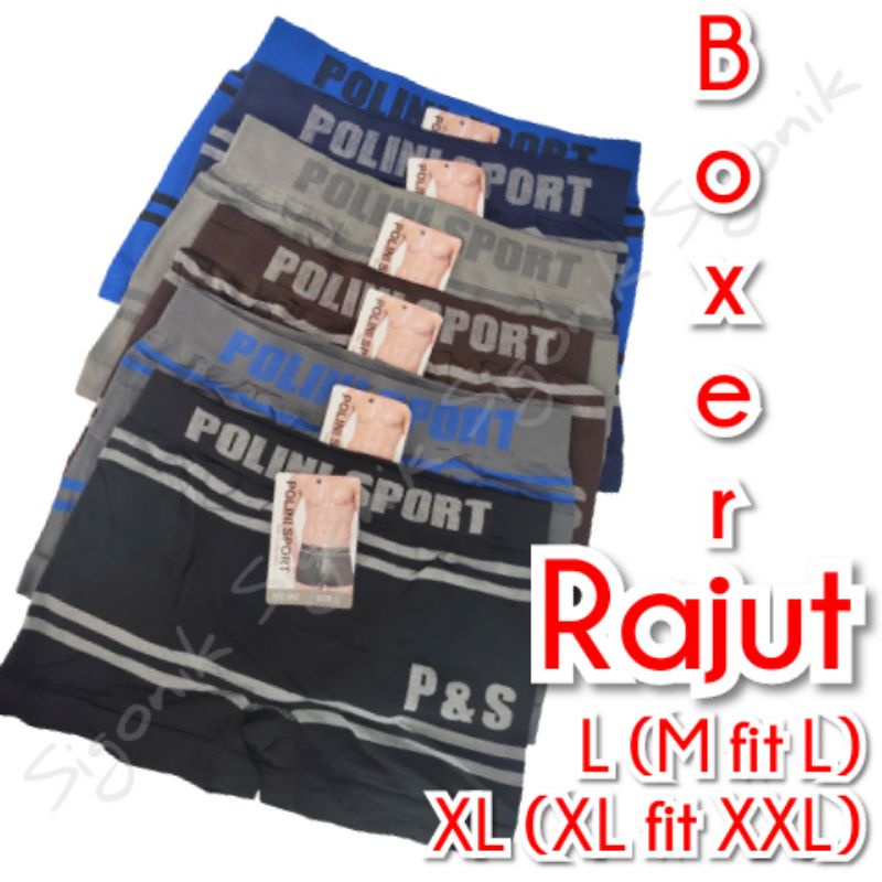 Boxer Celana Dalam Cd PlnSport Pria Cowok Laki Dewasa Remaja Men Rajut Elastis Murah