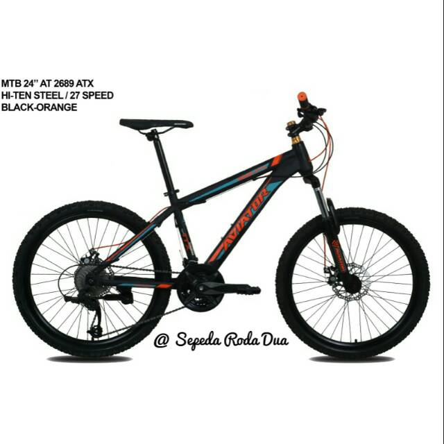 Sepeda MTB 24 Aviator At 2689 ATX steel 27 speed