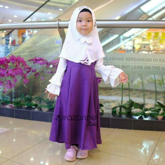 HARUKA UNGU GAMIS SET by ZURAZARINE KIDS