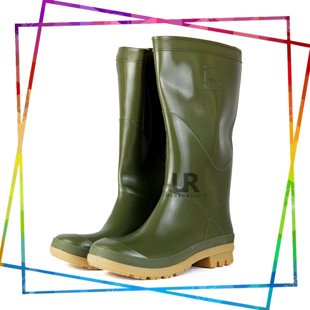 Sepatu Boot Karet Panjang Hijau  Original AP ORCA