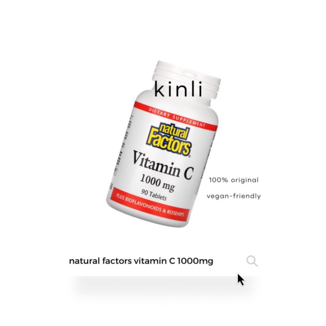 natural factors vitamin c 1000 mg 90 tablets rose hips bioflavonoids