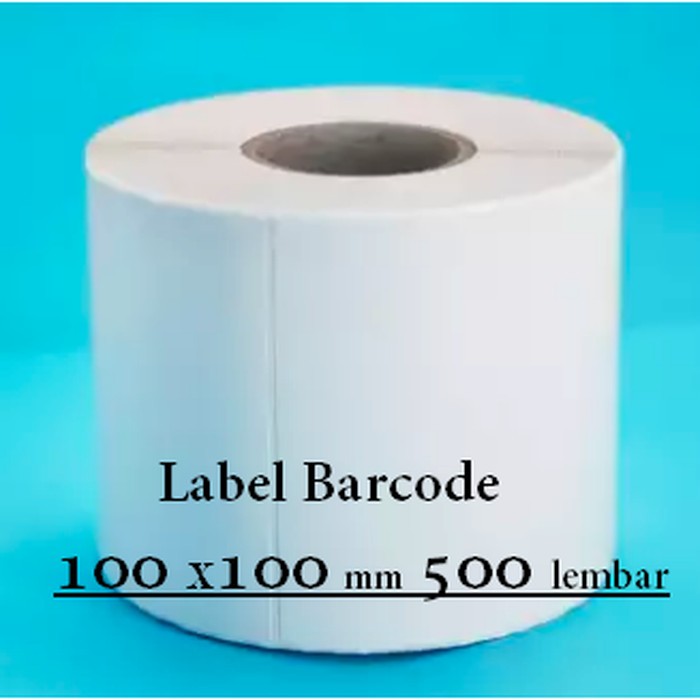 

LABEL STICKER BARCODE 100mm X 100mm (1 LINE) SEMICOATED isi 500 pcs