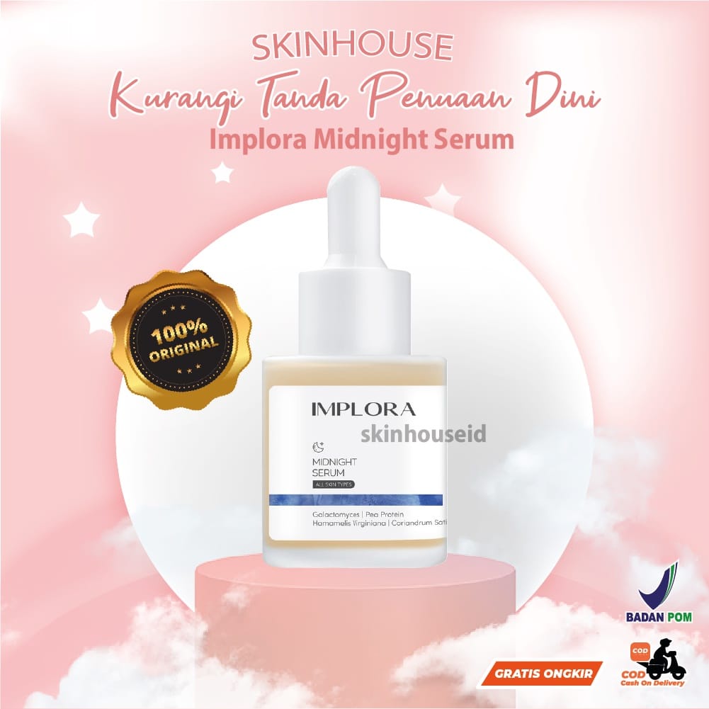 [ SKINHOUSEID ] SERUM IMPLORA ACNE / LUMINOUS / MIDHNIGHT / PEELING SERUM 20ML BPOM