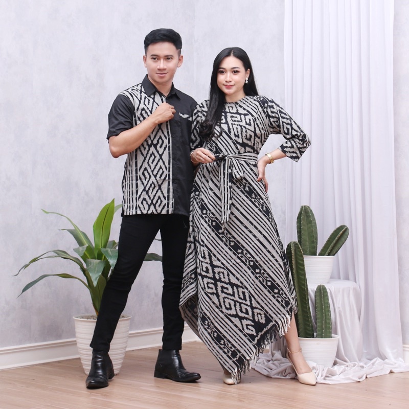 COUPLE TENUN TORAJA ABU COUPLE KEISHAN.ID KONDANGAN DRESS KONDANGAN DRESS TENUN ATASAN TENUN OUTER TENUN COUPLE TENUN | COUPLE TENUN || COUPLE SET TENUN || COUPLE TENUN FAMILY