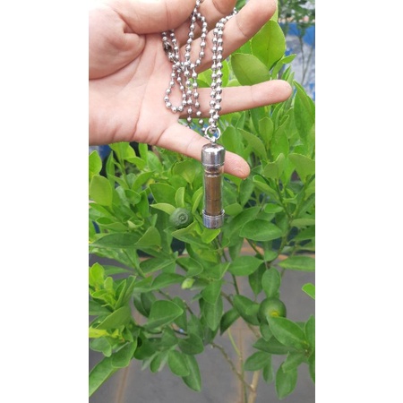 Takrut Bullet Bleesing lp phat wat huay duan Be 2564 sdh casing dan rantai.