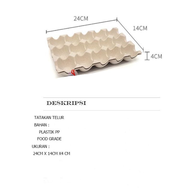 Tempat penyimpanan telur/egg tray 15 slot/rak telur