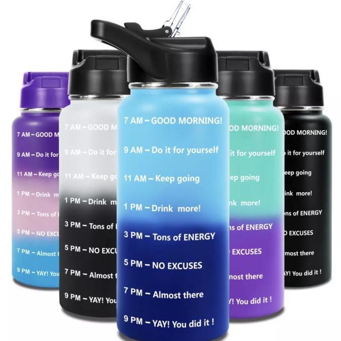 QuiFit Botol Air Minum Stainless Steel (1L) - Blue Blue