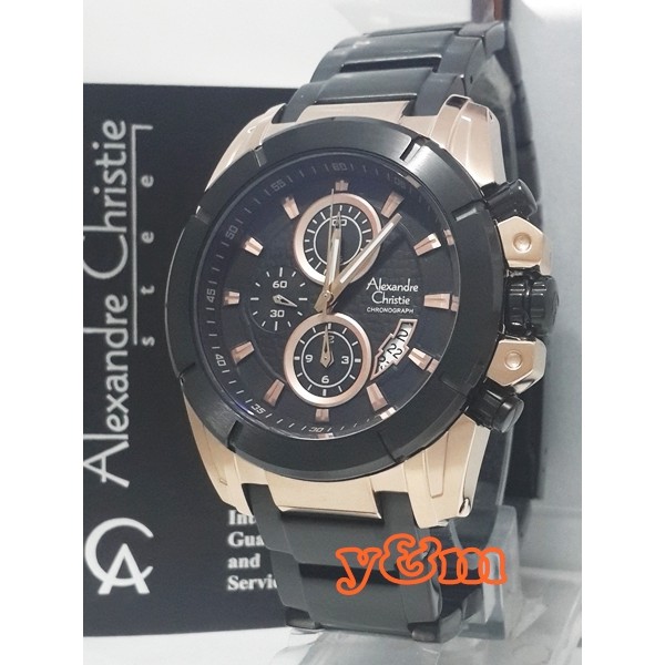 Jam Tangan Pria Alexandre Chrstie AC 6226 MC BLRG Stainless Steel