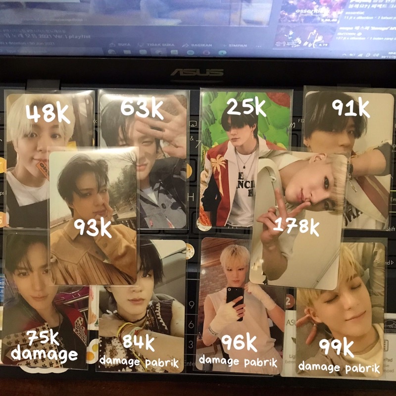 PHOTOCARD JENO NCT WE BOOM KIHNO MARK FUTURE SET AR CLIP AR SECA JENO JENO RIDIN JENO CRAZY JENO CHI