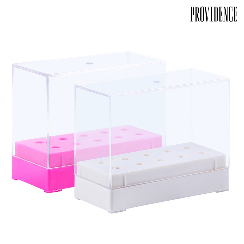 Providence 7/10 Holes Nail Drill Bit Box Holder Sanding Head Display Stand Storage Rack