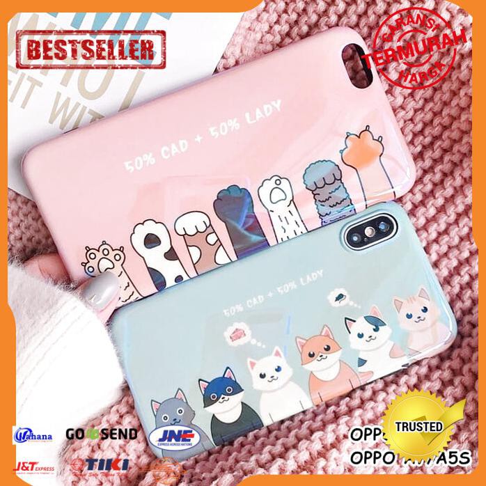 CASE HP OPPO A3S A7 A5S BLURAY BLUELIGHT CAT SOFT CASE SILIKON CASING
