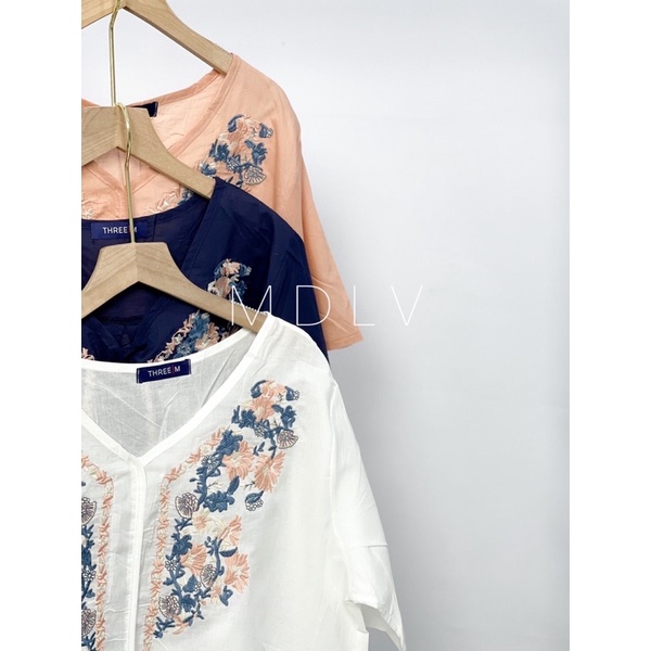 MDLV ~ 5073 Jovanna Embroidered Top Atasan Blouse Wanita Fashion import
