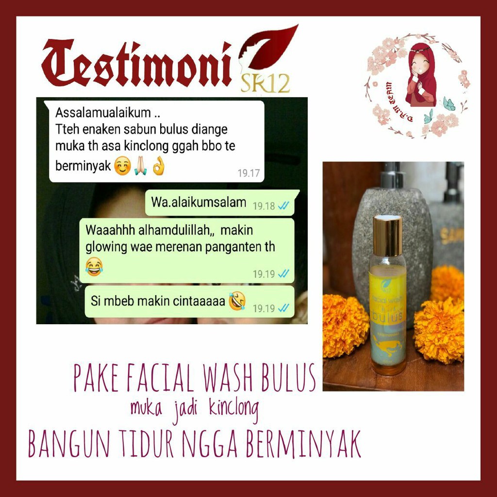 FACIAL WASH BULUS SR12 Kulit Kusam Pembersih Make-Up HERBAL PEMBERSIH WAJAH ALAMI BPOM BLILA