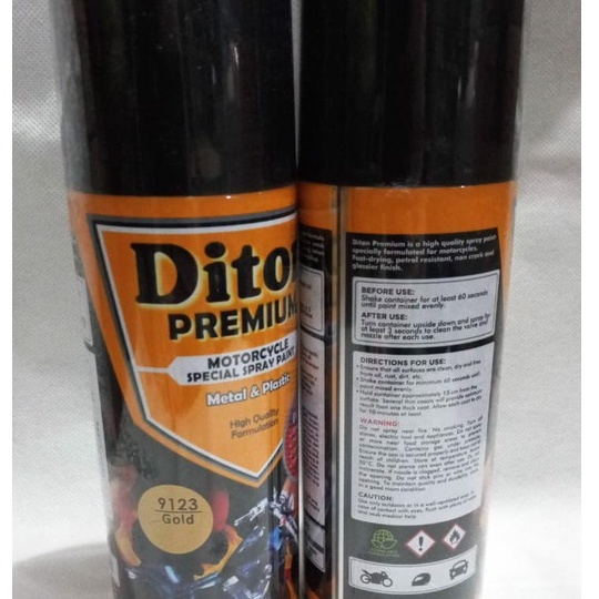 Pilok Pilox DITON Premium Warna GOLD / EMAS (9123) 400cc / 400ml