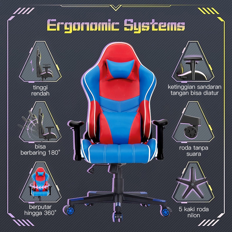 (Harga khusus) gaming chair kursi santai kursi gamers kursi gamer kursui putar kursi gamer kursi gaming fantech