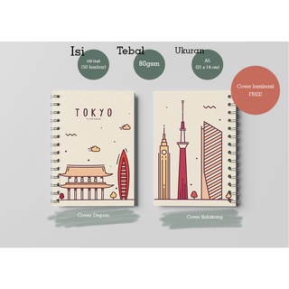 

Buku Catatan Tokyo Notebook A5 Notebook Japan Style Jilid Notebook Spiral Free Laminasi