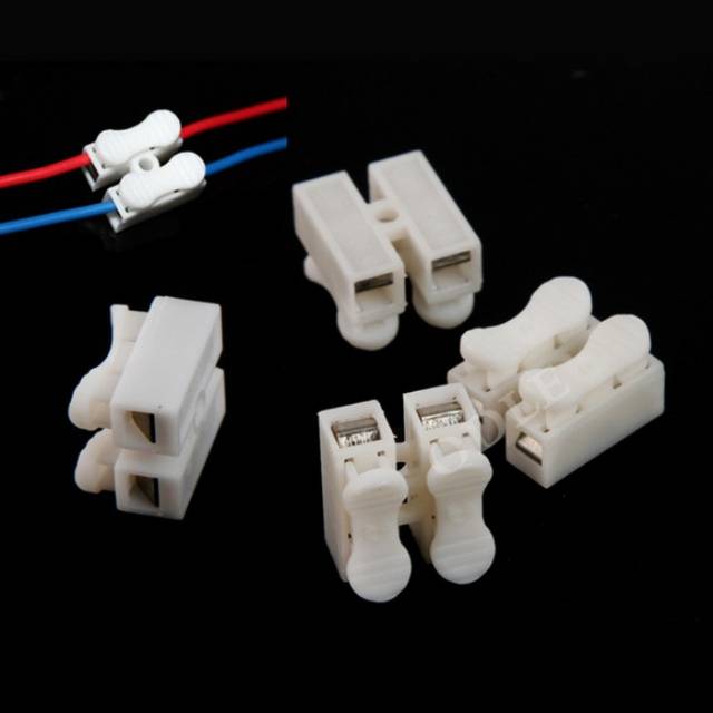 PENYAMBUNG KABEL JEPIT LED / KABEL LISTRIK QUICK CLAMP SPRING CONNECTOR STRIP / TRAFO