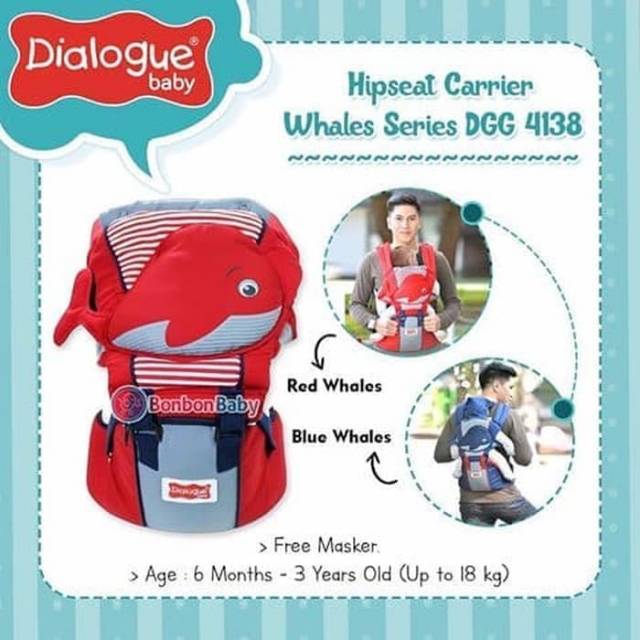 Gendongan Depan Hipseat Dialogue/Hipseat Dialogue Series Dolpin