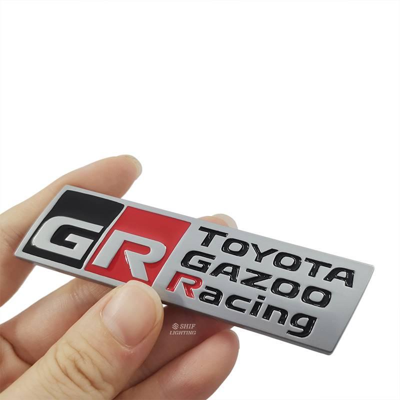 1pc Stiker Emblem Logo GR Toyota Gazoo Racing Bahan Metal Untuk Bagasi Belakang Mobil GR