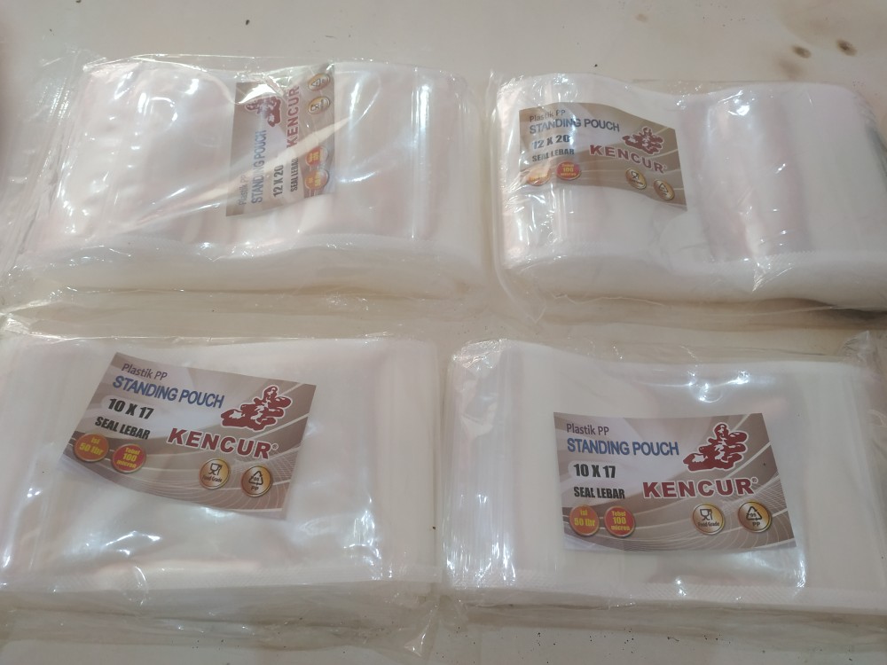 Isi 50: Standing Pouch 12x20 Kemasan Berdiri 12 X 20 Seal Lebar Seal Biasa Murah