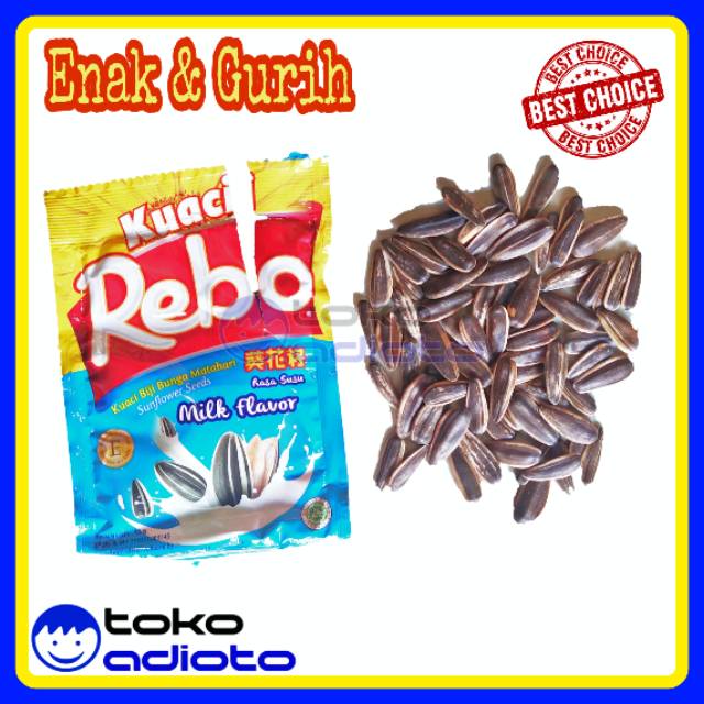 

Kuaci Rebo Sachet / Kwaci Matahari / Kuaci Susu / Kwaci Sejenis Bison / Naraya